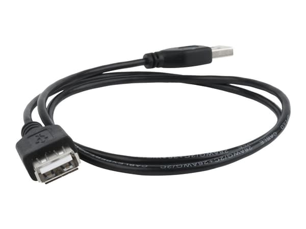 Cablexpert - USB-forlengelseskabel - USB (hunn) til USB (hann) - 75 cm - formstøpt - svart