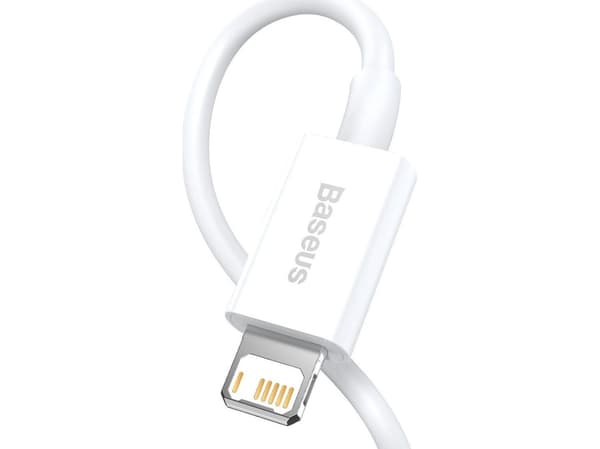 Baseus CALYS-A02, Hvid, USB A, Lightning, 1 m, Hanstik, Hanstik