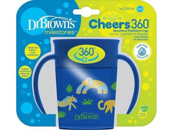TC71006-DR BROWN's-CUP 360° drickglas 200 ml blå