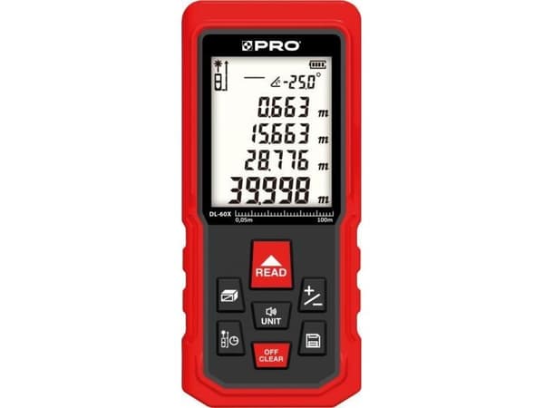 Laseravstandsmåler PRO LASER RANGEMETER DL-60X