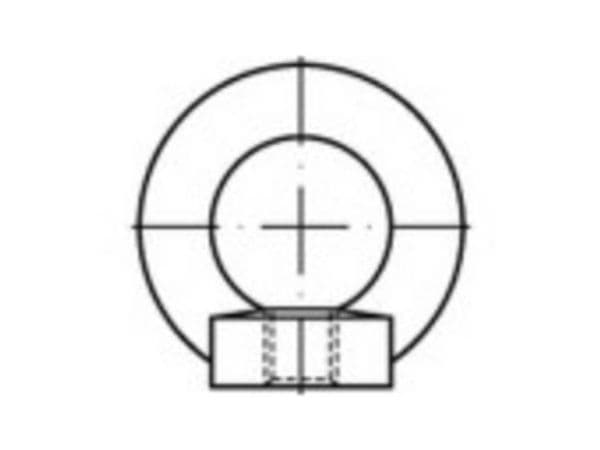TOOLCRAFT ringmuttere M12 DIN 582 stål varmgalvanisert – 10 stk