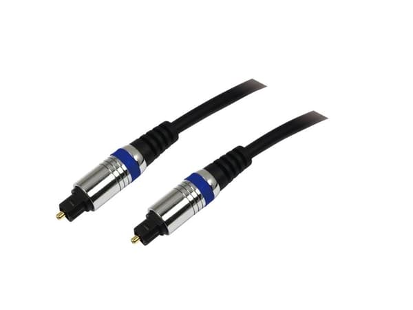 LogiLink Toslink 1.5m, TOSLINK, Hankjønn, TOSLINK, Hankjønn, 1,5 m, Sort