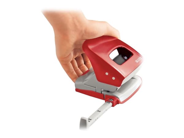 Leitz - Hålslag - 25 ark - metall - röd