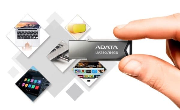 ADATA UV250 - USB-flashstasjon - 16 GB - USB 2.0 - sølv