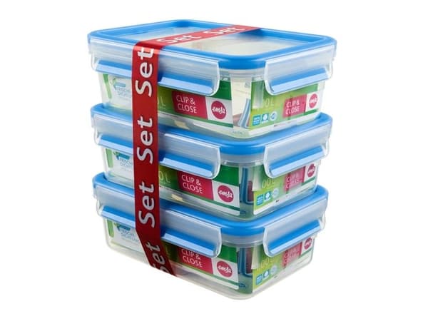 EMSA 508558, Låda, Rektangulär, 1 l, Blå, Transparent, Polypropylen (PP), Termoplastisk elastomer (TPE), Tyskland