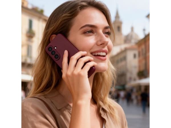 Tech-Protect smart wallet-deksel til Samsung Galaxy S26 - Bordeaux