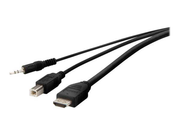 Belkin F1DN1CCBL, 3 m, USB, USB, HDMI, Lajittelu, HDMI
