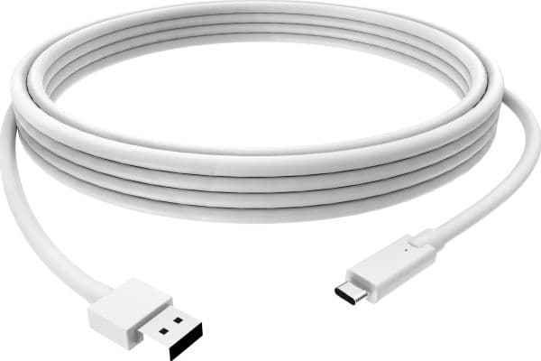 Vision - USB-kabel - USB typ A (hane) till USB-C (hane) - USB 3.0 - 3 A - 1 m - vit