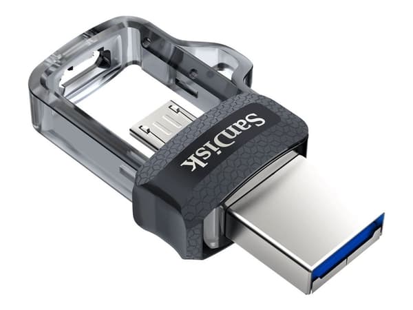 SanDisk Ultra Dual - USB-flashstasjon - 64 GB - USB 3.0 / micro USB
