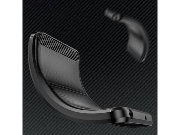 Carbon Case fleksibelt silikonetui for Xiaomi Redmi Note 14 5G - sort