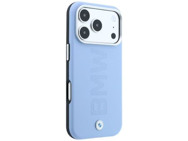BMW Sign Centered Deboss MagSafe Case for iPhone 17 Pro / 18 Pro - Blue