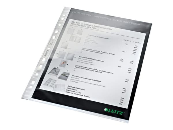 Pocket Leitz 75my A4 kirkas - (100 kpl)
