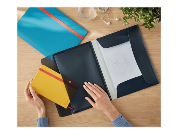 Leitz Cosy läppäkansio taskulla, Piirustuskansio, A4, Polypropeeni (PP), Musta, Matta, 150 arkkia
