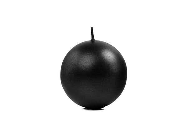 Sort kuglelys, 8 cm
