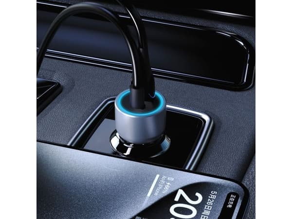Dudao bil­lader R4T 30W USB-A/USB-C - grå
