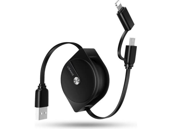 Kaapeli USB Usams USB-A - 1 m Czarny (SJ192USB01)