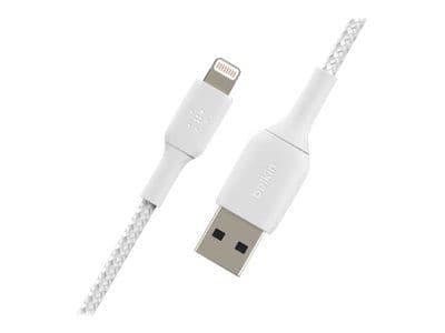 Belkin BoostCharge - Lightning-kabel - Lightning hann til USB hann - 3 m - hvit