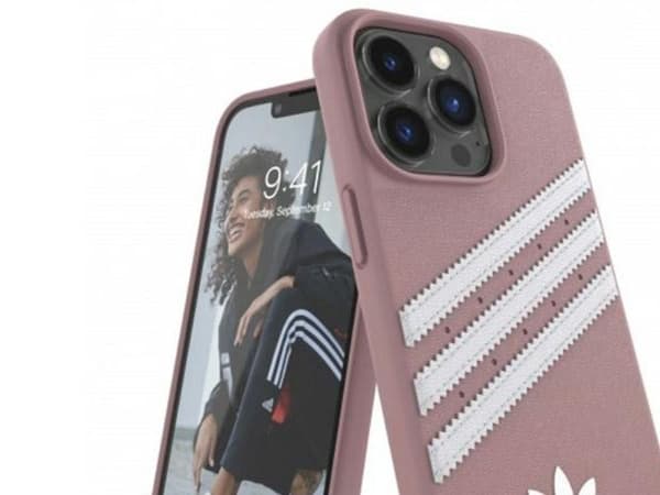 Adidas OR støpt PU-deksel til iPhone 13 Pro / iPhone 13 - rosa