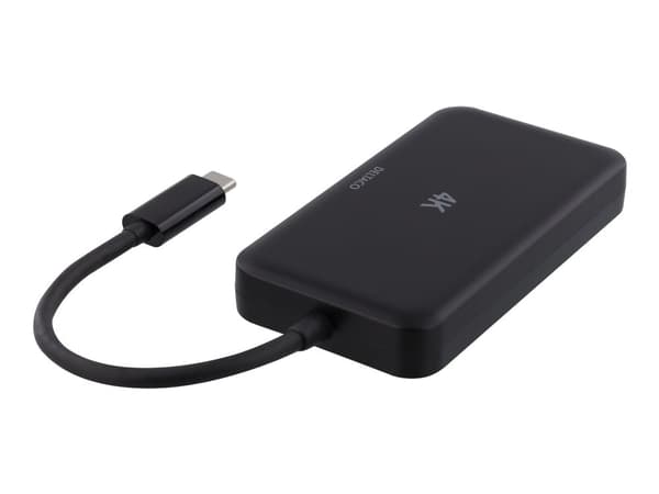 DELTACO USBC-MULTI - Extern videoadapter - USB-C 3.1 - DisplayPort, DVI, HDMI, VGA - svart