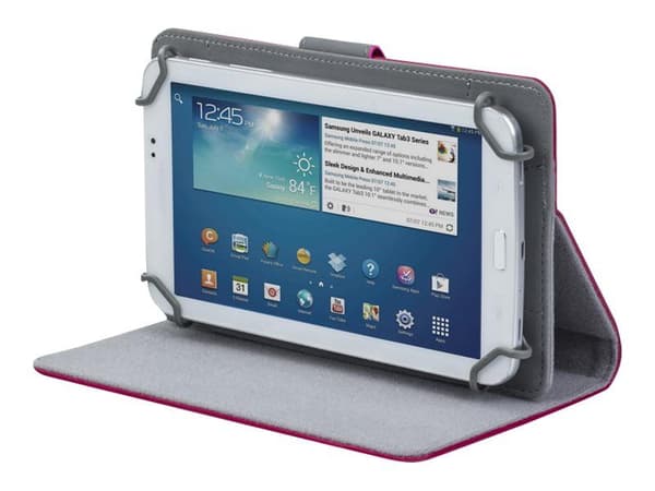 Riva Case Orly 3017 - Vikbart fodral för surfplatta - polyuretanläder - rosa - 10.1"