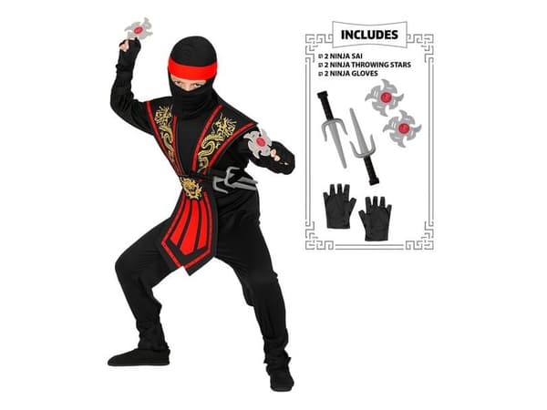 Punainen Kombat Ninja -puku