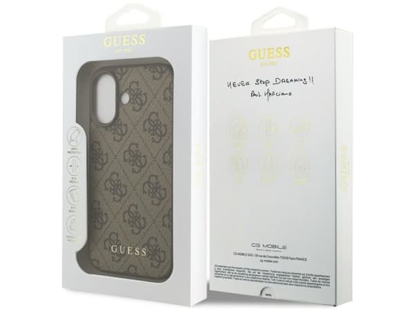 Guess 4G Classic deksel for iPhone 17 – brun