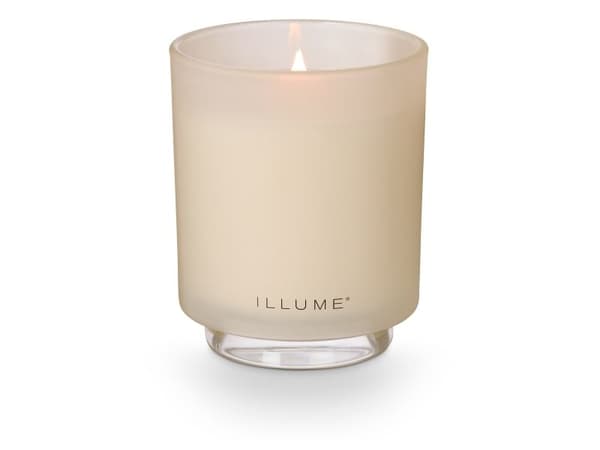 ILLUME Winter White Box Glass Candle, Hvid,