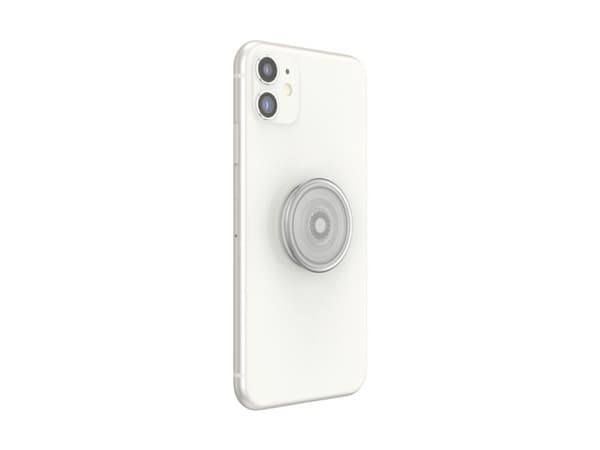 PopSockets PlantCore, Grepp, Grå, Translucent, Symmetriskt mönster, Universal, 1 styck, 38,8 mm