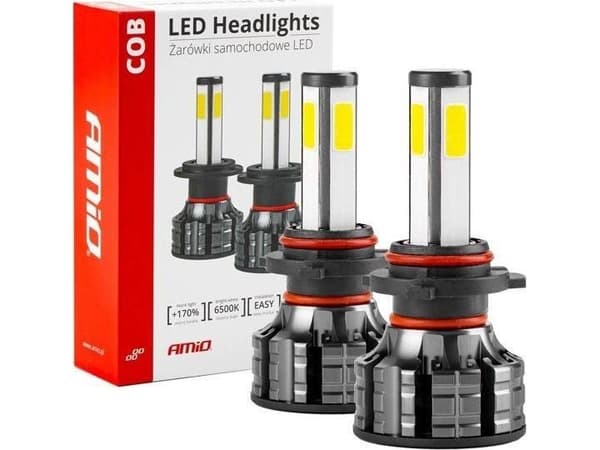 LED cob 4-side amio hb4 bil-lyspærer