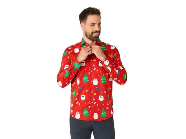 Julkostym / skjorta Festivity Red