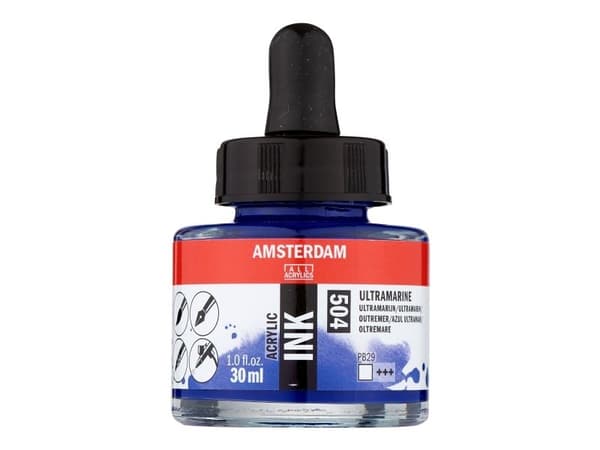 Artequipment Amsterdam akryylimuste pullo Ultramariini 504