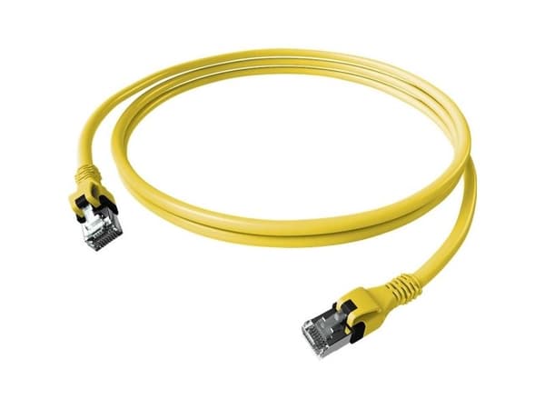 EasyLan CPP1OYAY0005, 0,5 m, Cat6a, S/FTP (S-STP), RJ-45, RJ-45, Gul