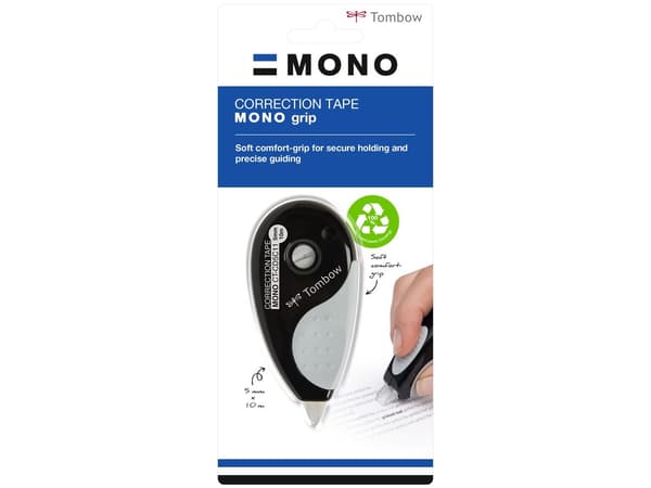 Tombow Correction Roller Grip CT-CD5C11 5mmx10m svart/hvit ( CT-CD5C11 )