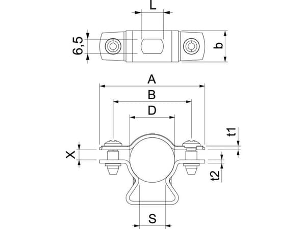 Obo Bettermann =, Aluminium, Aluminium, 8 mm, 1,5 mm