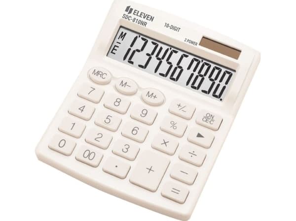 Räknare Eleven SDC810NRWHE vit