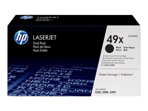 HP 49X, 6000 sivua, Musta, 2 kpl
