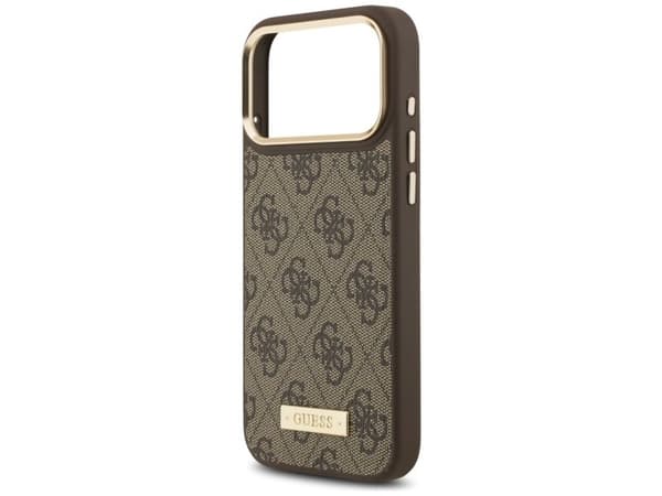 Guess 4G Logo Plate MagSafe-deksel til iPhone 17 Pro Max - brun