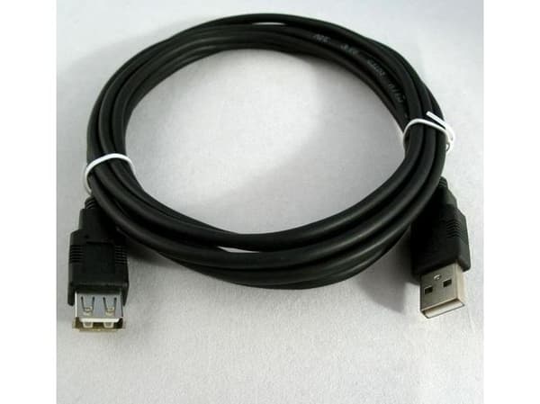 USB-logokabel USB-A till USB-A 3 m svart