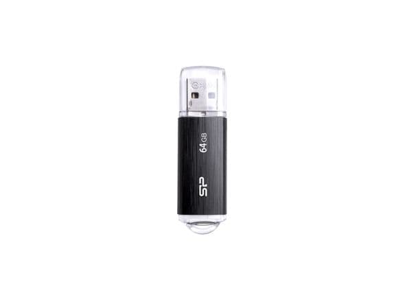 SILICON POWER Ultima U02 - USB-flashstasjon - 64 GB - USB 2.0 - svart