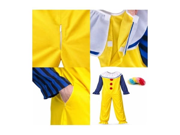 Läskig clownkostym