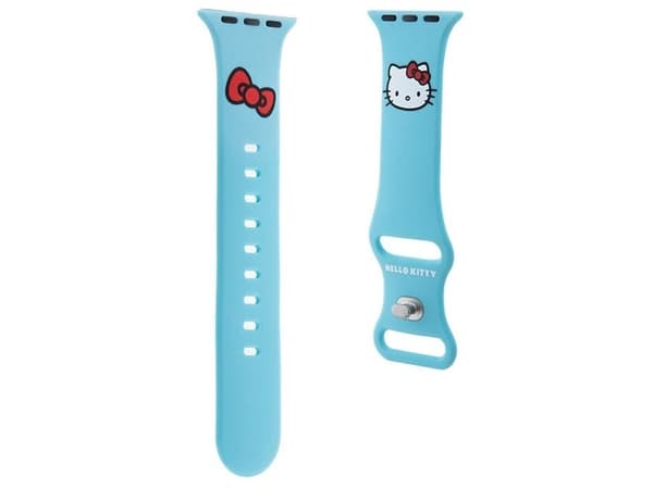 Hello Kitty HKAWMSCHBLB Apple Watch Strap 38/40/41mm blue/blue strap Silicone Kitty Head
