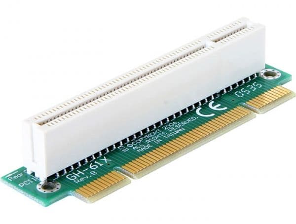Delock Riser Card PCI Angled 90° Left insertion - Kort för stigare