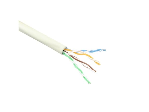 ACT CAT6 U/UTP strängad patchkabel elfenben 100 m (EP840H)