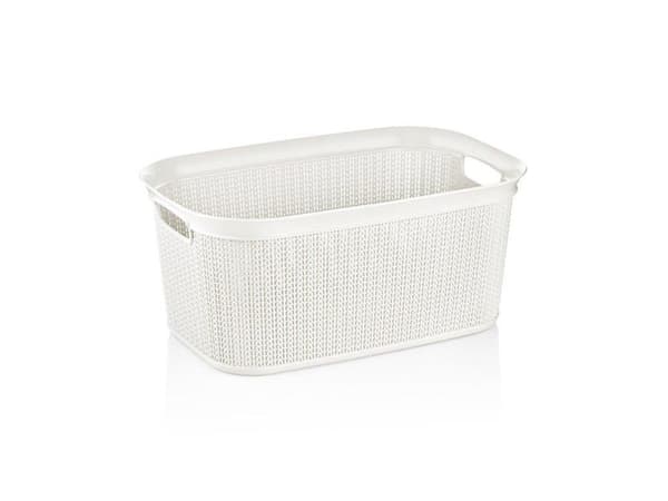 Tvättkorg 38 L KNIT M-080 vit