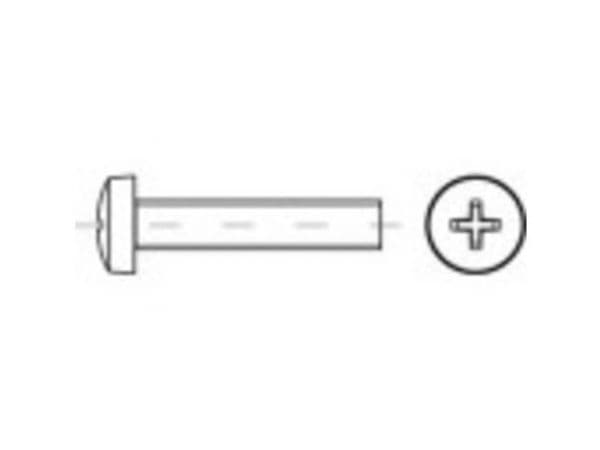TOOLCRAFT linsehode skruer M1,6 12 mm Philips DIN 7985 rustfritt stål A2 – 1000 stk.