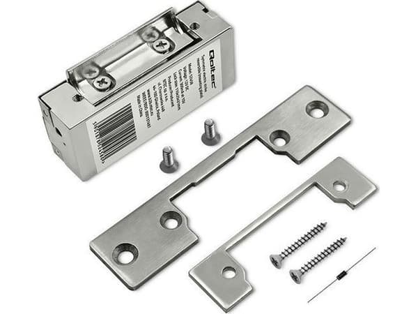 Qoltec - Electric strike - elektronisk - fail unlocked - silver