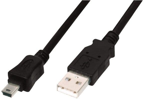 ASSMANN - USB-kabel - USB (hane) till mini-USB typ B (hane) - USB 2.0 - 1 m - formpressad - svart
