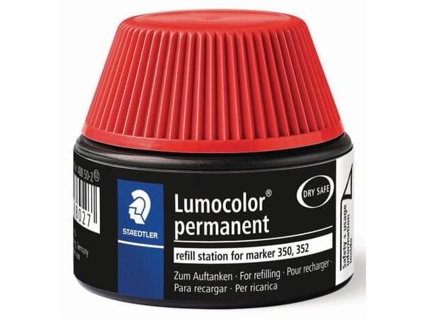 STAEDTLER Lumocolor - Påfyllingsstasjon - permanent - rød - 30 ml