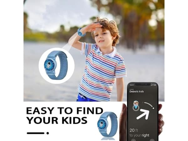 Tech-Protect nylonarmband för Apple AirTag 1/2 blå