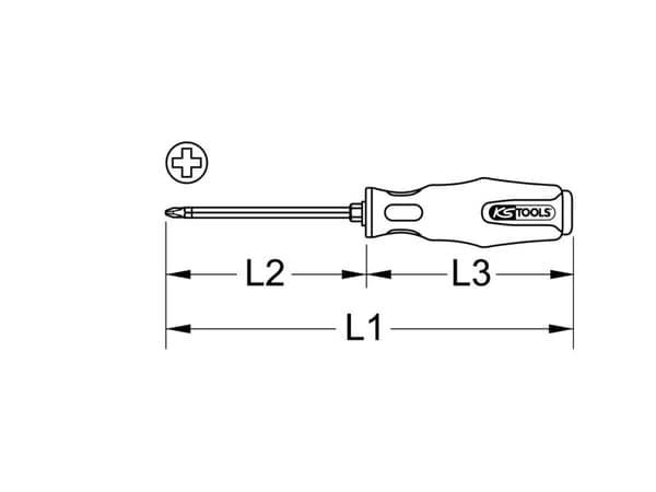 KS Tools 151.1104 stjerneskrujern PH 2